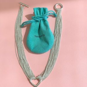 Tiffanys Silver 8 Row Heart Necklace